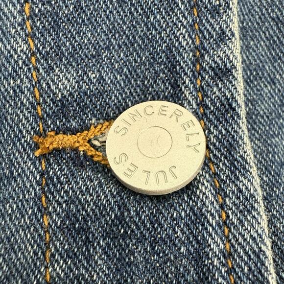 Sincerely Jules Blue Denim Strappy Button Front Midi Dress – Women’s Small - Picture 5 of 9